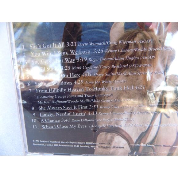 Kenny Chesney I Will Stand CD 1997 BNA Records Country NEW & PARTIALLY SEALED - Picture 4 of 4